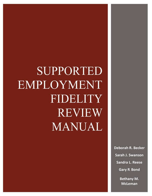 Supported Employment Fidelity Review Manual cover
